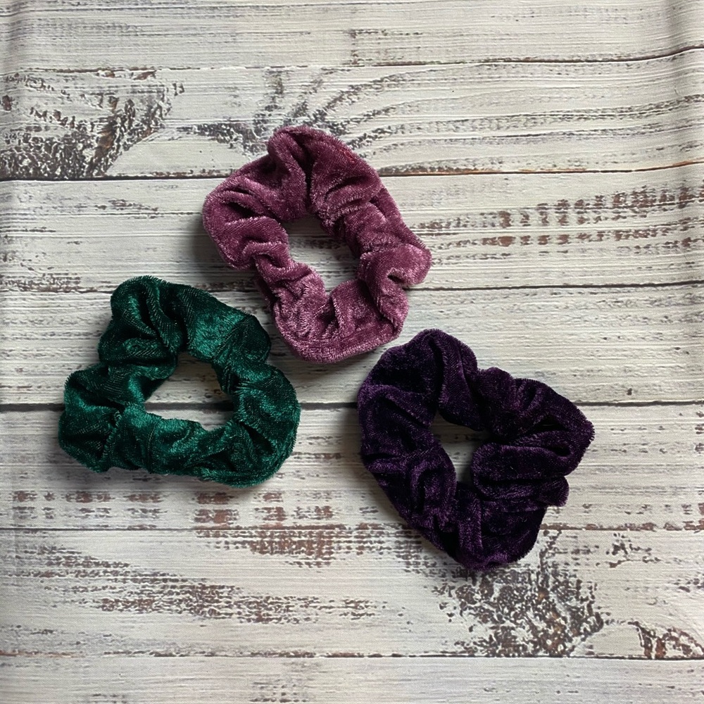 3 Pack Handmade Velvet Scrunchies